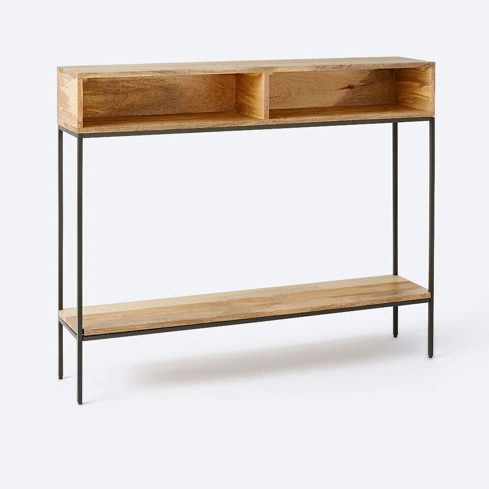 Industrial Storage Open Console Raw Mango West Elm Australia